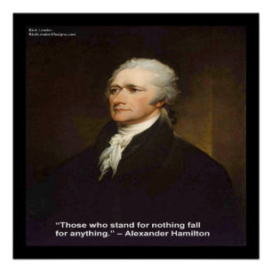 Affiche de citation de Hamilton "Tomber amoureux d