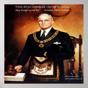 Affiche de citation de Harry Truman "N'a pas donné