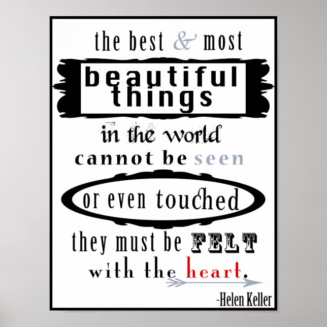 Affiche de citation de Helen Keller (Devant)