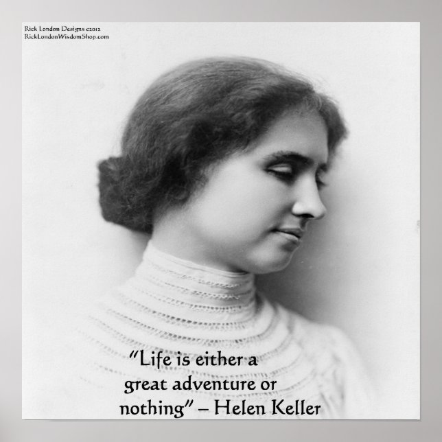 Affiche de citation de Helen Keller "La vie est l' (Devant)