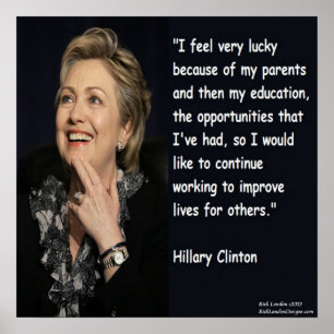 Affiche de citation de Hillary Clinton "Éducation