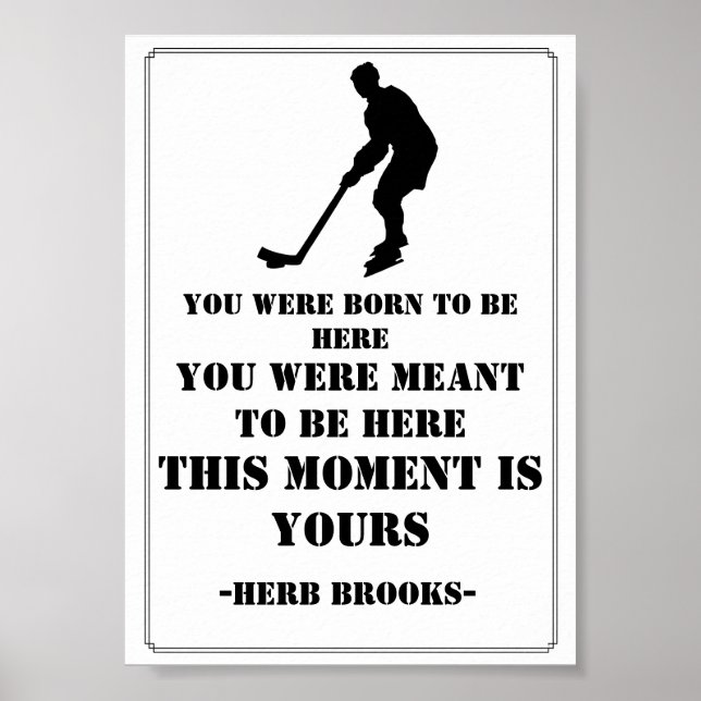 Affiche de citation de hockey (Devant)