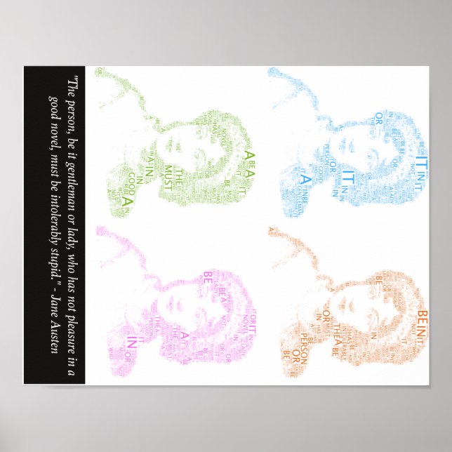 Affiche de citation de Jane Austen (Devant)