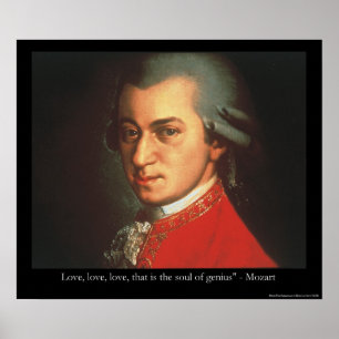 Affiche de citation de Mozart "Amour Amour Amour"