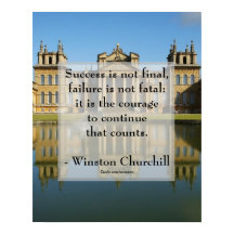 Affiche de citation de réussite de Churchill Palai