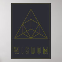 Affiche de citation de sagesse origami géométrique