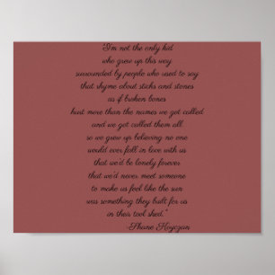 Affiche de citation de Shane Koyczan