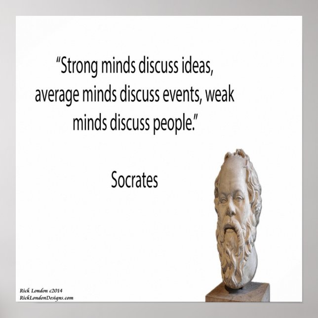 Affiche de citation de Socrate & Esprits Forts (Devant)