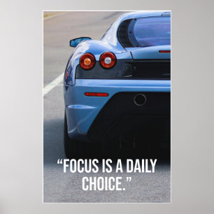 Affiche de citation de voiture Focus est un choix