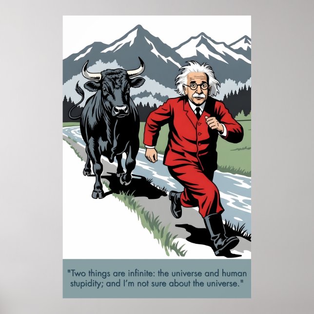 Affiche de citation d'Einstein (Devant)