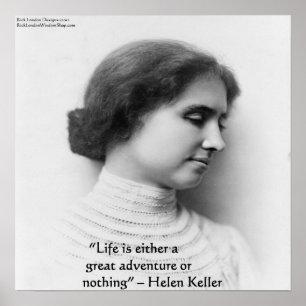 Affiche de citation d'Helen Keller "La vie est ave