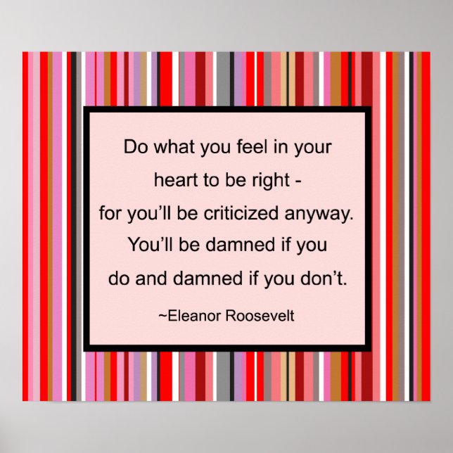 Affiche de citation Eleanor Roosevelt (Devant)