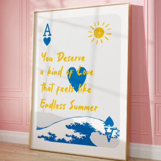 Affiche de citation Endless Summer | Carte à jouer