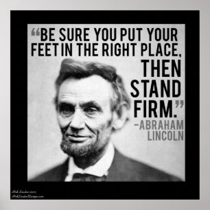 Affiche de citation Lincoln & Tenez bon