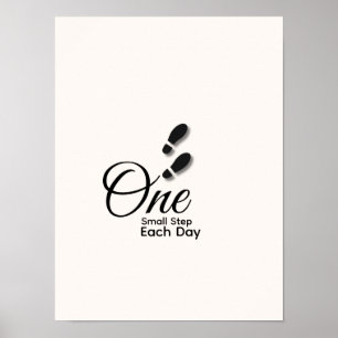 Affiche de citation minimaliste – « Un petit pas c