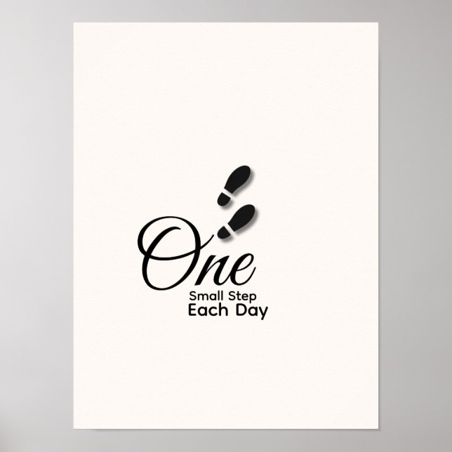 Affiche de citation minimaliste – « Un petit pas c (Devant)