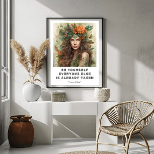 Affiche de citation motivante Sois toi-même