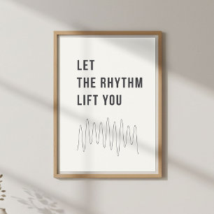Affiche de citation musicale. Décoration motivatio