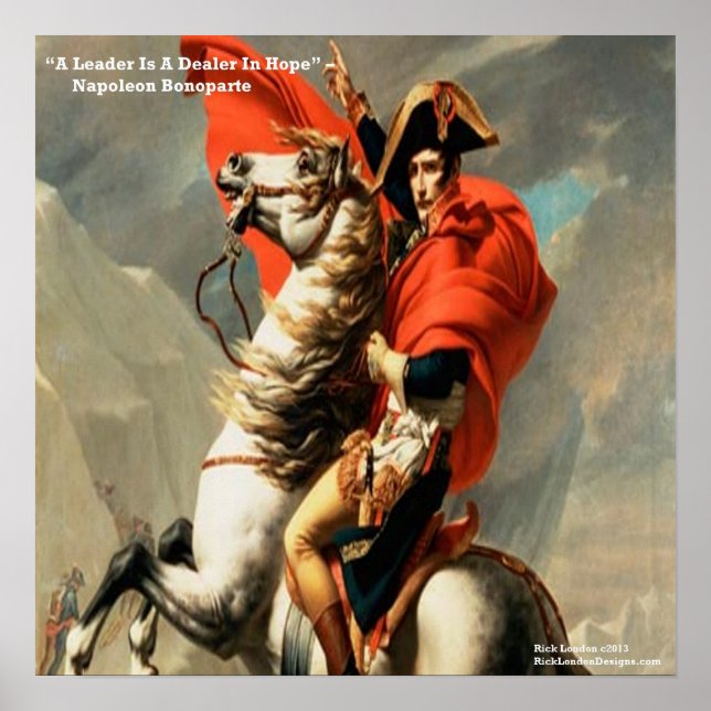 Affiche de citation Napoléon On Horse & Leader (Devant)