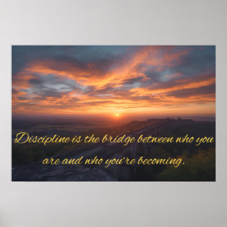 Affiche de citation sur la discipline