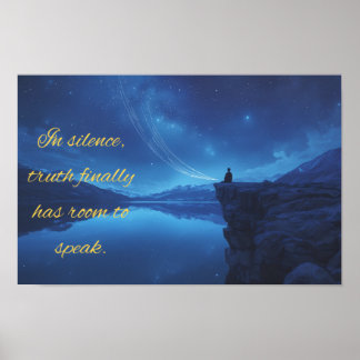 Affiche de citation sur le silence