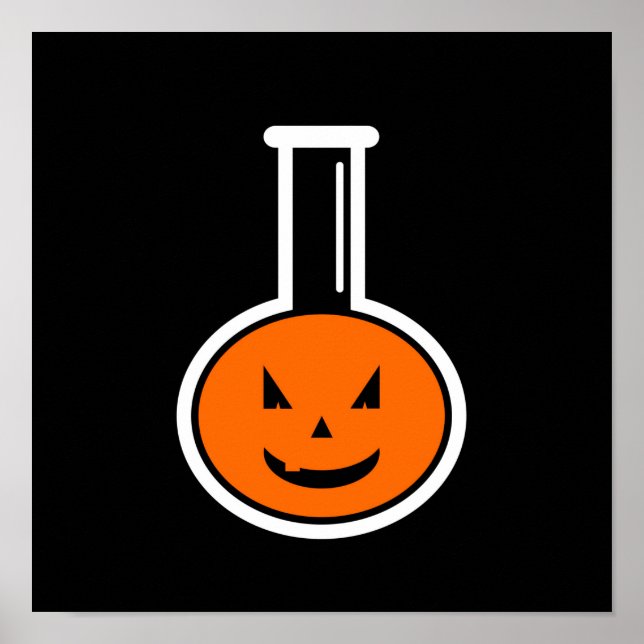 Affiche de citrouille de chimie d'Halloween (Devant)