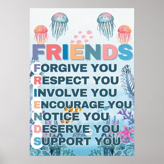 Affiche de classe : amis (Devant)