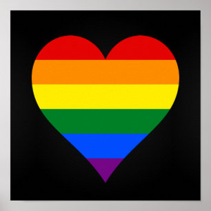 Affiche de coeur de fierté de LGBT