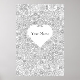 Affiche de coeur personnalisée par coloration