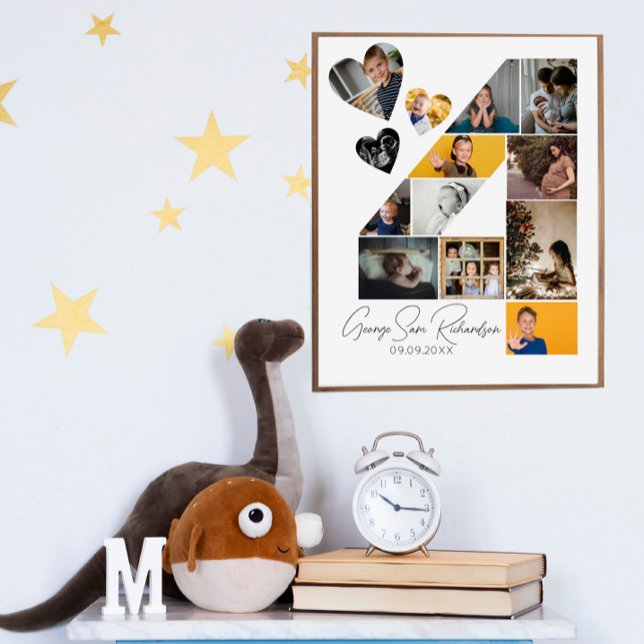 Affiche de collage de photos de souvenir pour le 4 (Créateur téléchargé)