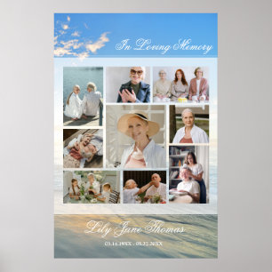 Affiche de collage de photos de souvenir Sympathie