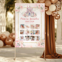 Affiche de collage photo de la princesse du châtea