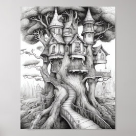 Affiche de coloriage du paysage relaxant