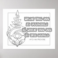 Affiche de coloriage du proverbe afghan