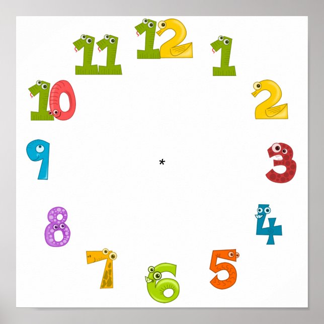 Affiche de conception de la face d'horloge (Devant)