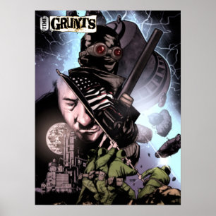 Affiche de conception Time Grunts V1