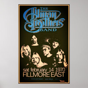 Affiche de concert du groupe Allman Brothers