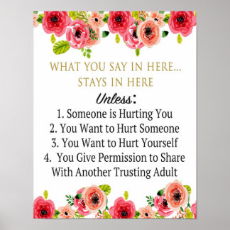 Affiche de confidentialité du bureau de conseil