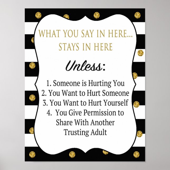 Affiche de confidentialité professionnelle (Devant)