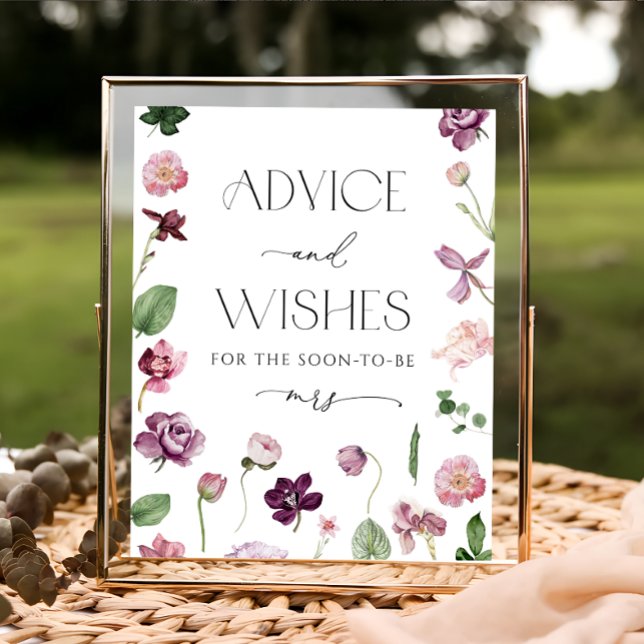 Affiche de conseils et vœux floraux à l'aquarelle (Créateur téléchargé)