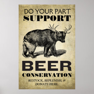 Affiche de conservation de bière