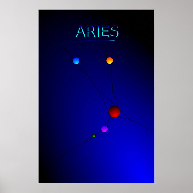 Affiche de constellation d'Aries (Devant)