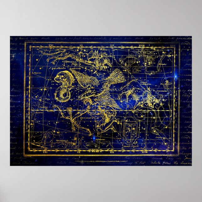 affiche de constellation delphinus (Devant)