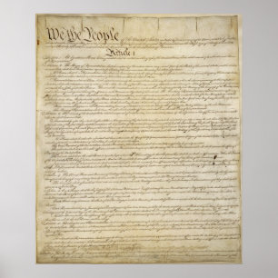 Affiche de constitution des USA