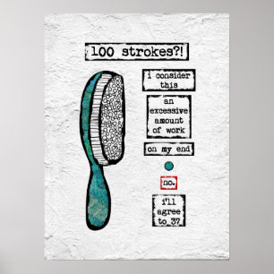 Affiche de contrat de brosse à cheveux Art imprimé