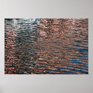 Affiche de couleur abstraite de reflets d'eau