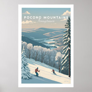 Affiche de course de ski en Pennsylvanie dans les