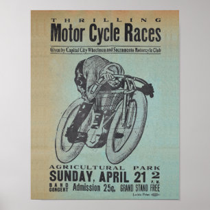 Affiche de courses de motos