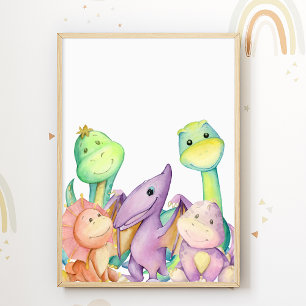Affiche de crèche Dinosaures Impression pour chamb
