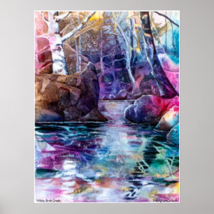 Affiche de crique de bouleau blanc de PMACarlson